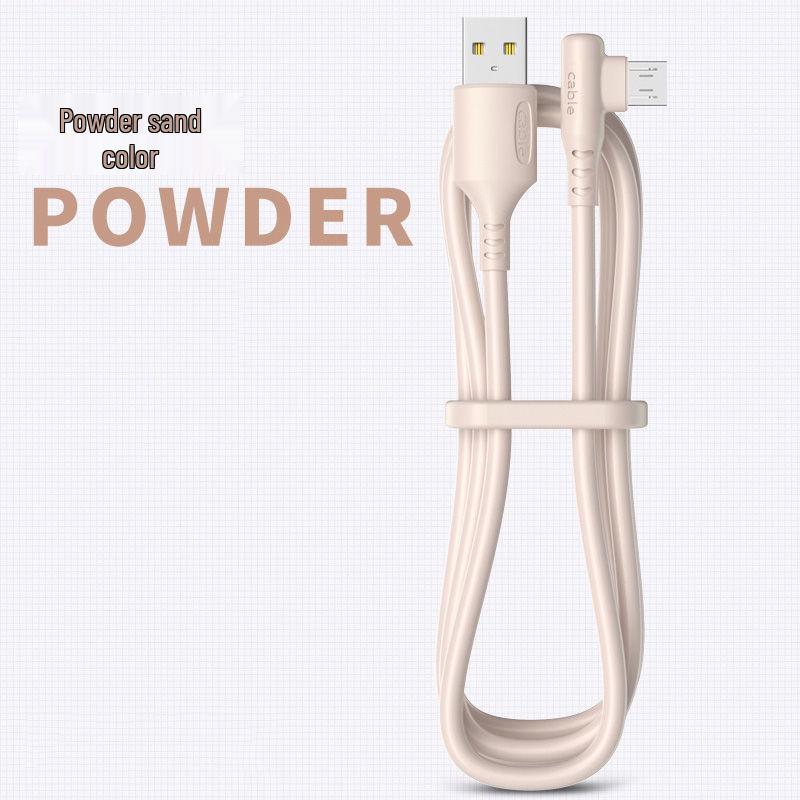 

Gaming Liquid Single Bend Charging Cable for Apple, Android, Huawei, Type-C - Super Fast Charging for Mobile Phones. Android Interface 25cm