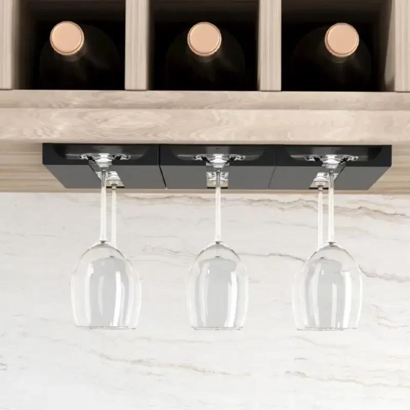 Innovative and Stylish Wall-mounted Wine Glass Holder for Saving Kitchen Space - Perfect for Wine Enthusiasts