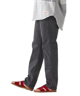 Cliff Mayer Large Charcoal Denim Bottoms Men's Pants, 5-Pocket