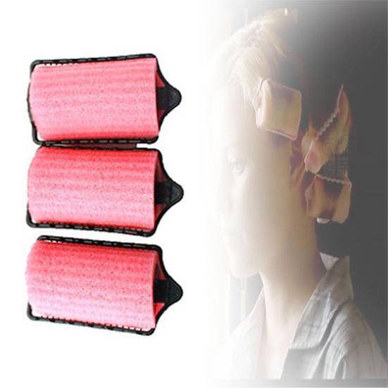 6Pcs Home Self Grip Sponge Hair Salon Hairdressing Roller Curlers Styling Tools