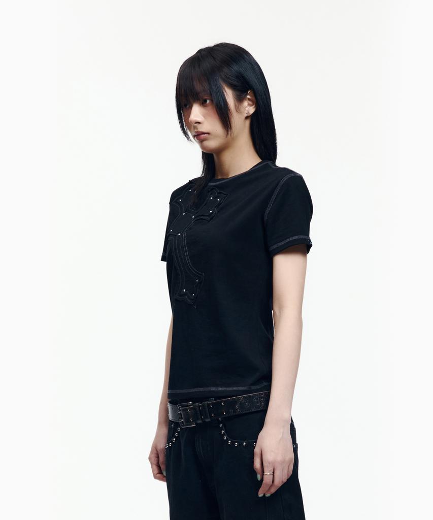 AAKAM Big Patch Cros2 Half Top (Black)