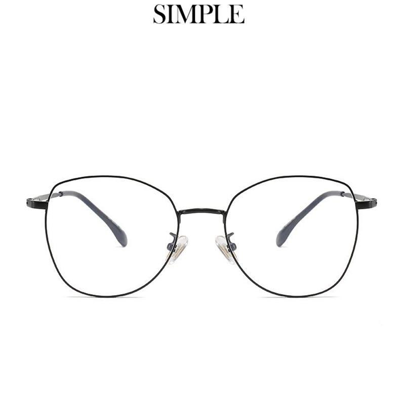 Metalowe Wielokątne Damskie Okulary Blokujące Niebieskie Światło na Krótkowzroczność Gotowe Okulary Korekcyjne z Nieregularną Ramką w Stylu Vintage 0 -0.5 -1.0 Do -6.0