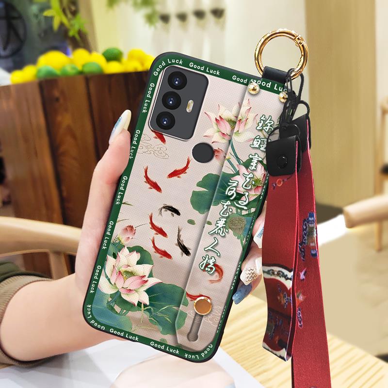 For Mom Soft case Phone Case For TCL 30SE/30E/306/305/Sharp Aquos V6/V6 Plus Anti-knock Wrist Strap Fashion Kickstand