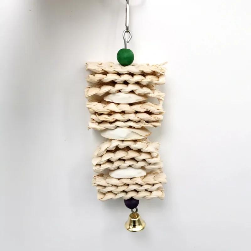 Vogel Speelgoed Kauwspeelgoed Papegaai Kooi Bijt Speelgoed Maïsschillen Kleur Houten Kralen Vermaak Speelgoed voor Kleine en Middelgrote Papegaaien Vogels