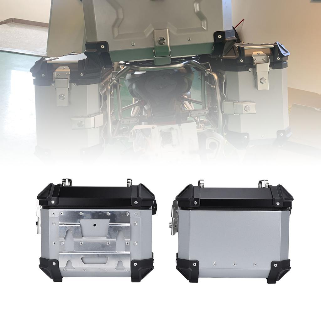 18L Πλαϊνή Βαλίτσα Μοτοσυκλέτας Κράμα Αλουμινίου Σκληρή Πλαϊνή Βαλίτσα Μοτοσυκλέτας με Κλειδαριά και Χειρολαβή για Κράνος Αποσκευές