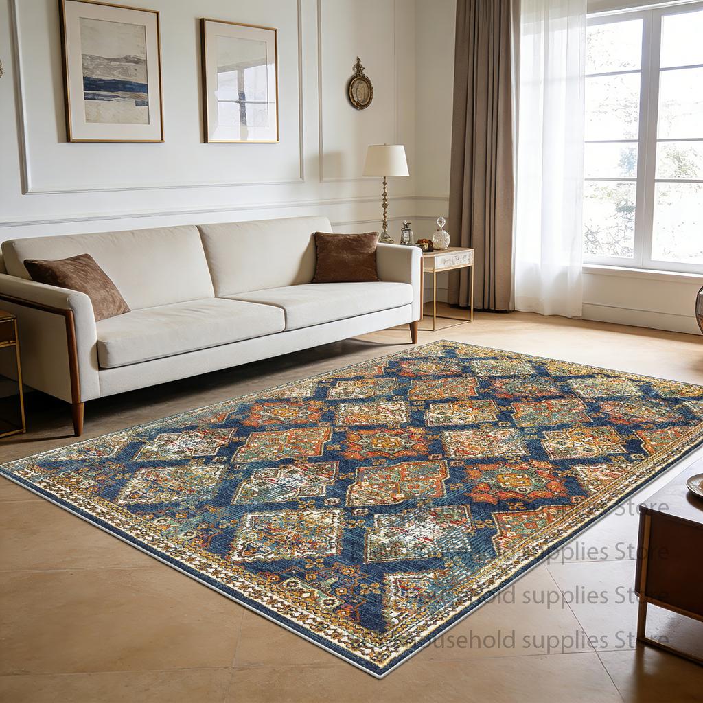 Colorful Ethnic Vintage Carpets Bohemian Living Room Decoration Large Area Rugs Washable Floor Fluffy Mat for Bedroom Bedside