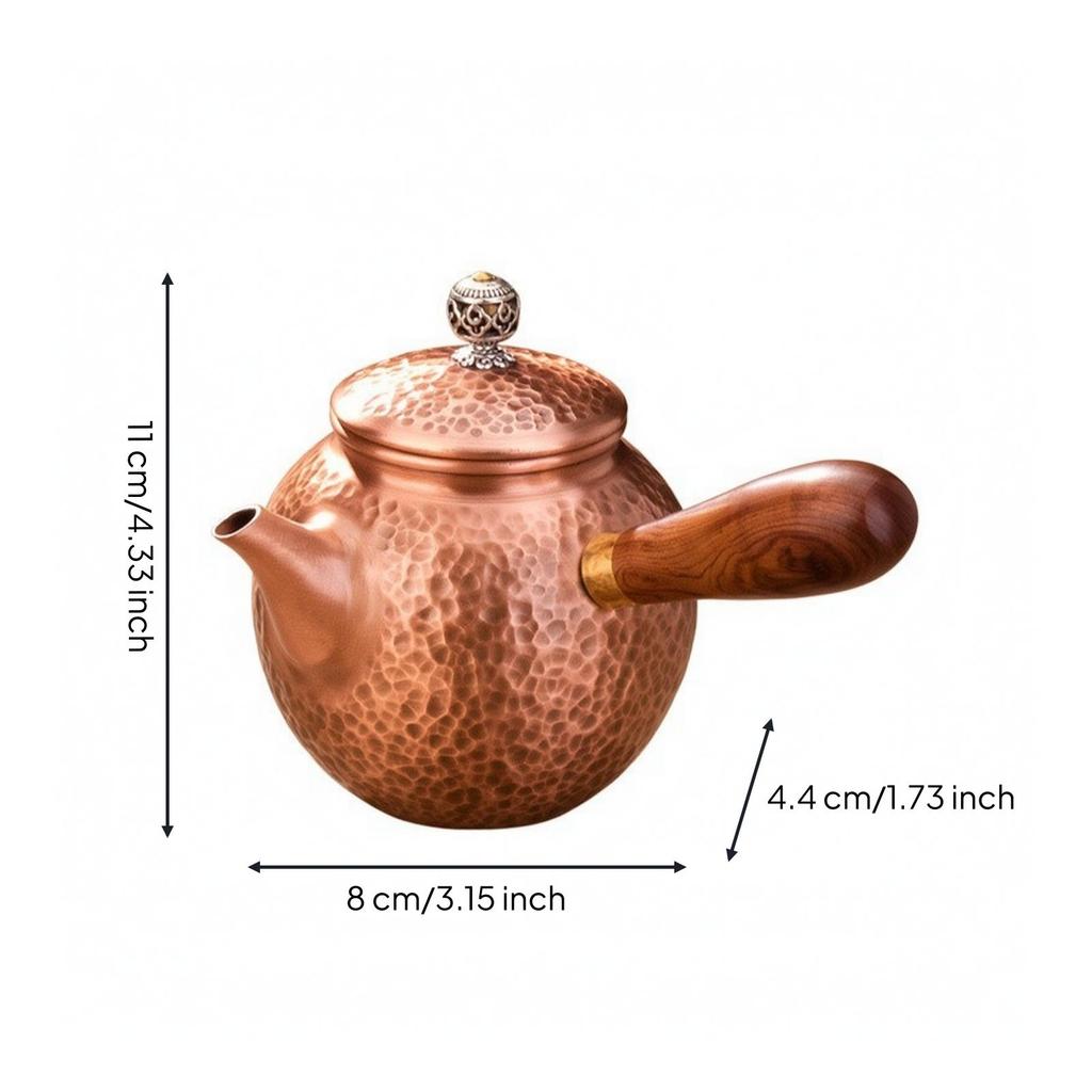 Tea Brewing Pot 1600 Ml Hammered Copper Teapot Handmade-styleStyle