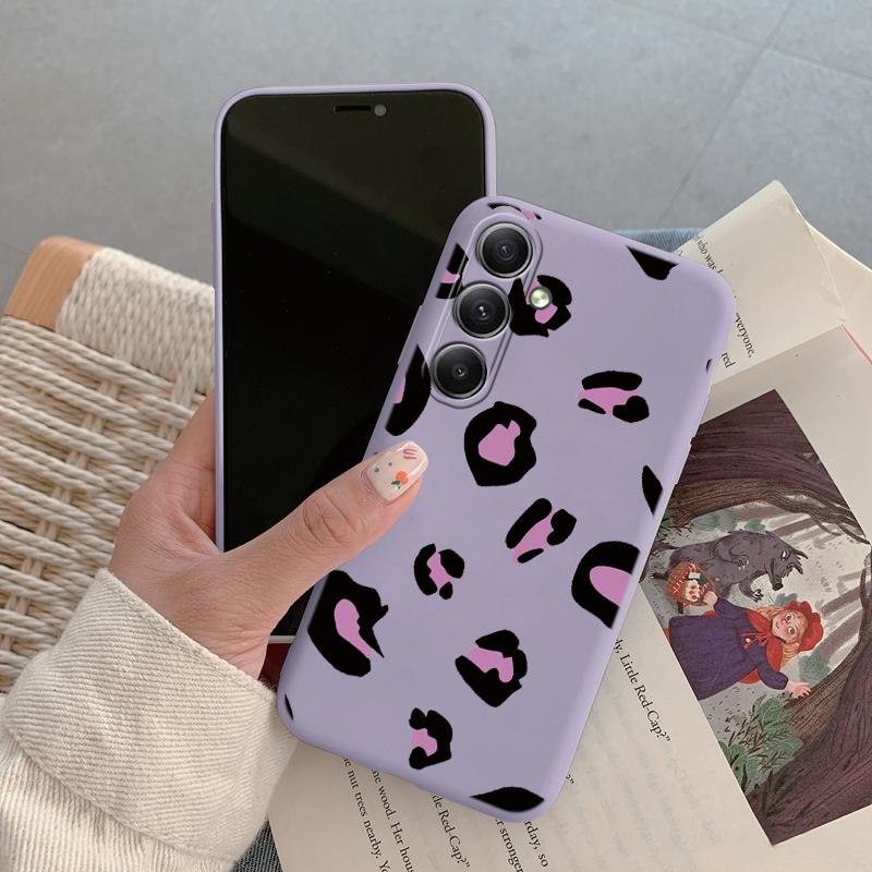 

Мягкий силиконовый чехол с леопардовым узором для iPhone Xiaomi Redmi Note 13 14T 15 Samsung A55 A35 M35 S24 FE Huawei Honor Camera Защитный противоударный чехол Xiaomi Poco M4 Pro 5G