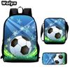Football School Bag High Definition Waterproof Printing Multi-Functional Load Reduction Ridge Backpack