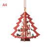 Christmas Decorations Wooden Laser Hollow Three-dimensional Snowflake Ornaments Christmas Tree Bells Pendant Gifts