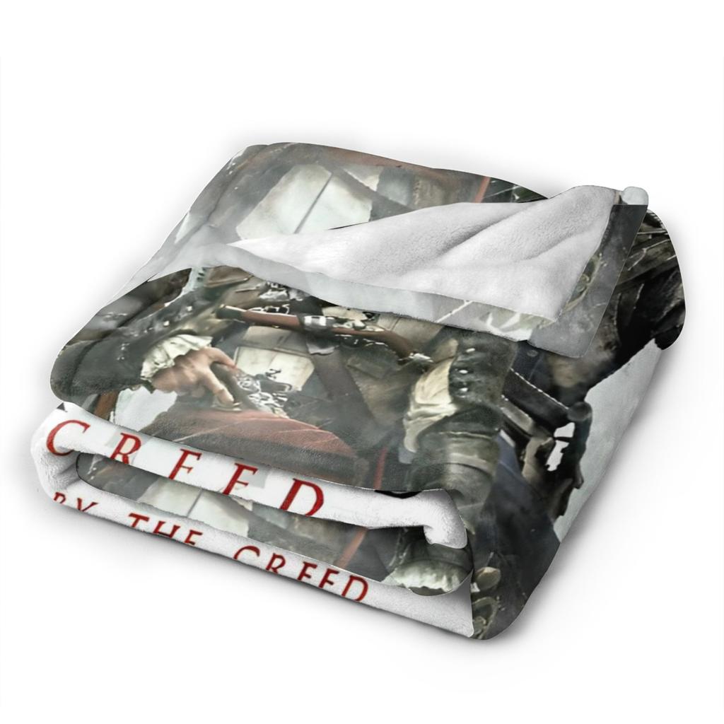 A-Assassins C-Creeds Blankets Coral Fleece Plush Breathable Lightweight Thin Throw Blanket for Bed Travel Bedding Throws