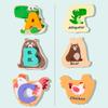 Montessori Alphabet Matching Wooden Blocks: Educational Puzzle Toys for Kids Ages 2-6.