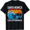 Santa Monica Beach California Surfboard Surfing T-Shirt