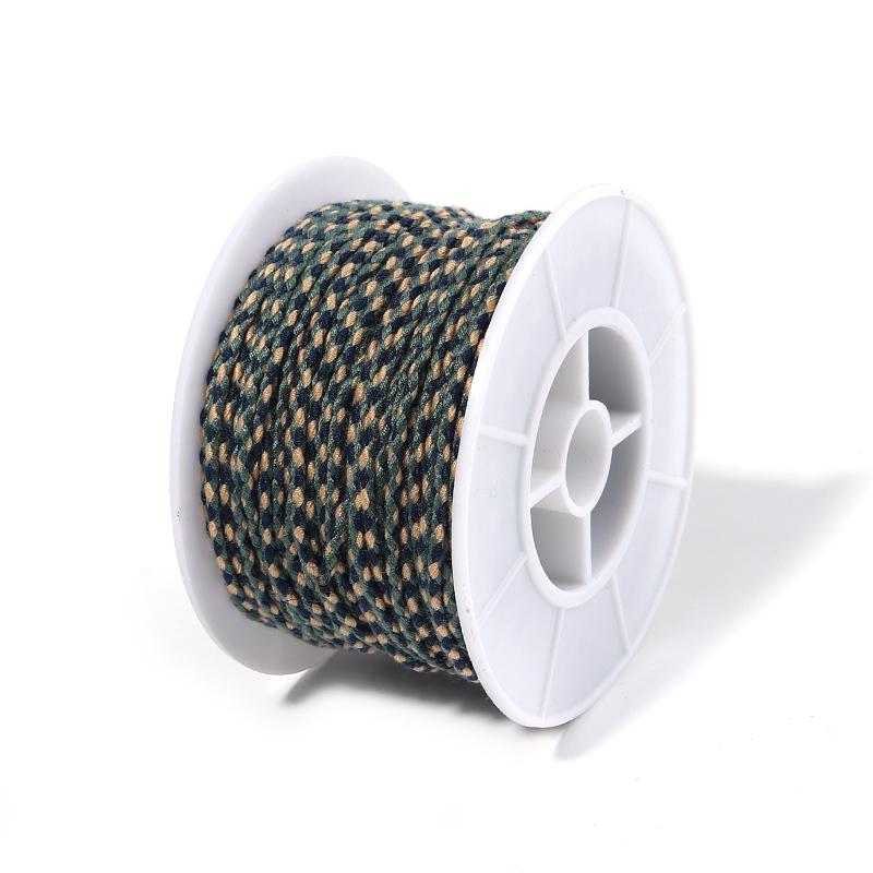25M/Roll Colorful Cotton Thread Rope Four-Strand Braided Twist Cord for Jewelry Making DIY Bracelet Decoration Lanyard Supplies
