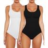 Body sculptant respirant pour femme, haute élasticité, à bretelles fines, amincissant la taille, doux, loungewear