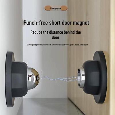 Strong Magnetic Silicone Door Stopper, Hole-Free Anti-Collision, Ideal for Home and Office