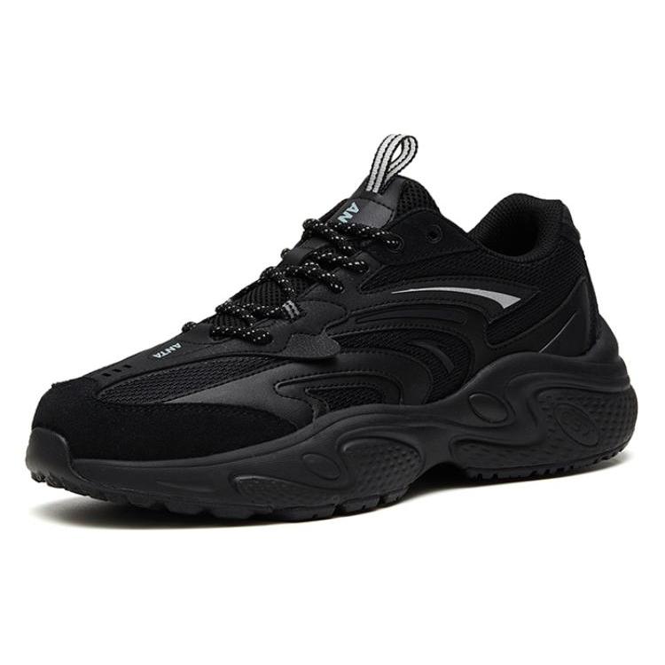 Anta Life Collection Cushioning Slip Resistant Abrasion Resistant Low Top Sports Casual Shoes Black 912318890-4