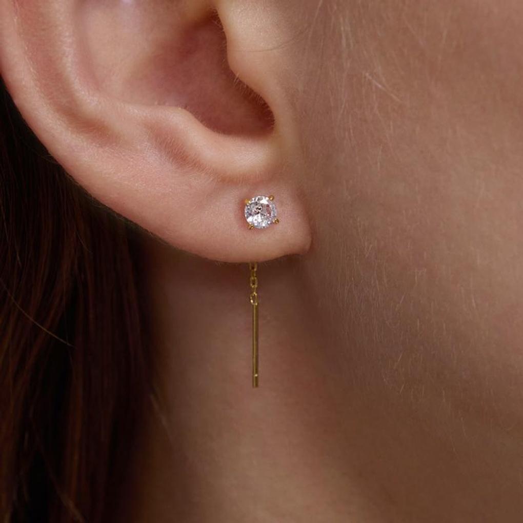 

[LOMET] 14K GF Eve Cubic Drop Earrings_MJ5005BFE