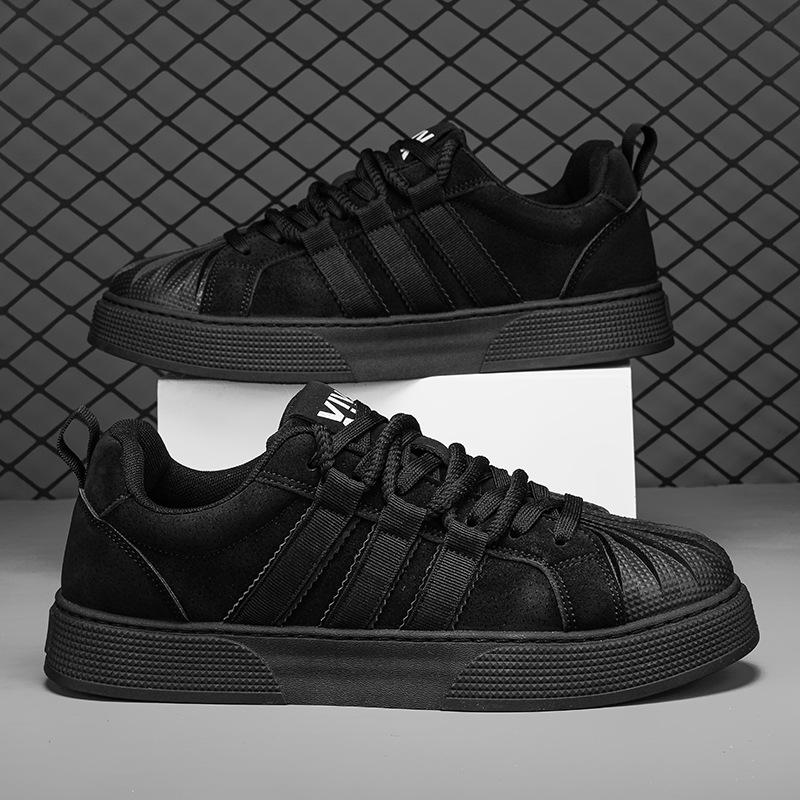 Shell head trendy men's shoes spring 2025 new street shooting comfortable trend versatile Internet celebrity explosion casual skateboard shoes