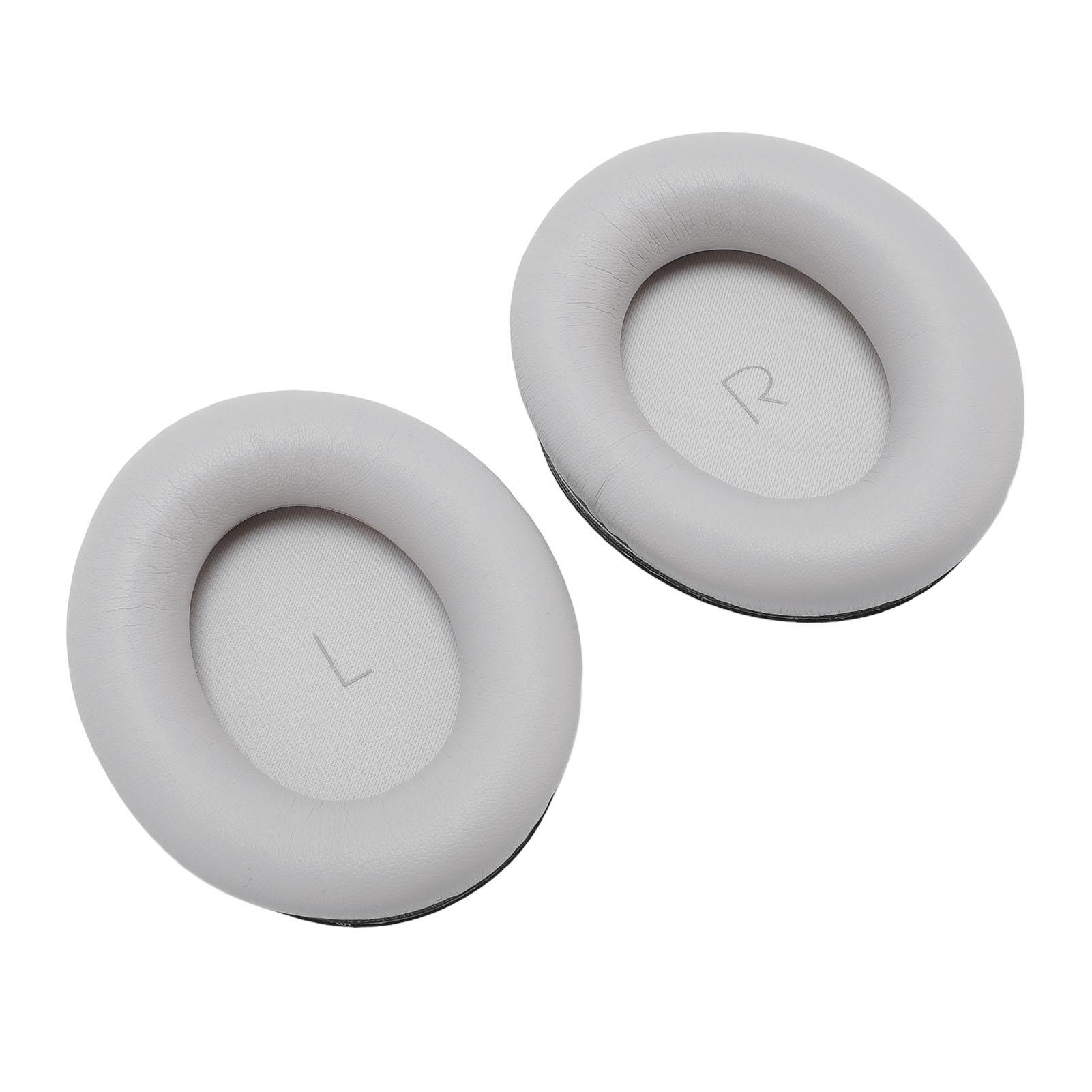 Headphone Ear Pads Protein Leather Memory Foam Noise Isolation Soft Headphone Ear Cushions for Tour серый белый