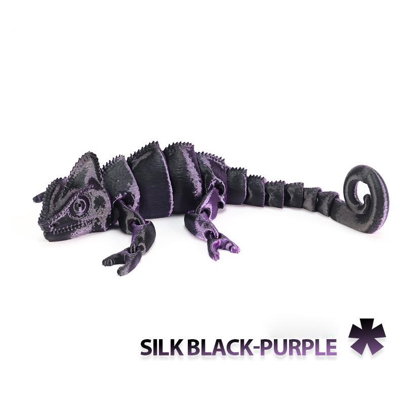 דמויות דרקון זיקית מודפסות בתלת מימד, מפרקים מרובים, תנועה, סימולציה, לאביזרי בית, מתנה לילדים, קישוט לחדר