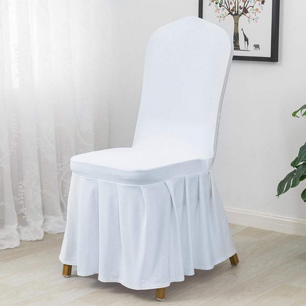 Eetkamerstoelhoes Stretch Parsons Slipcovers met Rok Super Fit Spandex Stoelzittingbeschermer Hoes voor Eetkamer, Hotel, Ceremonie