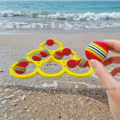 EVA Floating Ring & Ball Set: 10-Ball Bath & Pool Counting Toy
