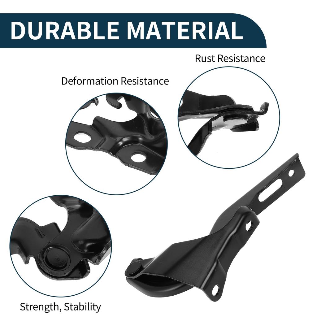 TUCKBOLD Front Driver and Passenger Side Hood Front Bonnet 1 Pair for Toyota Camry Hinges, Brackets, Black, 2007-2011