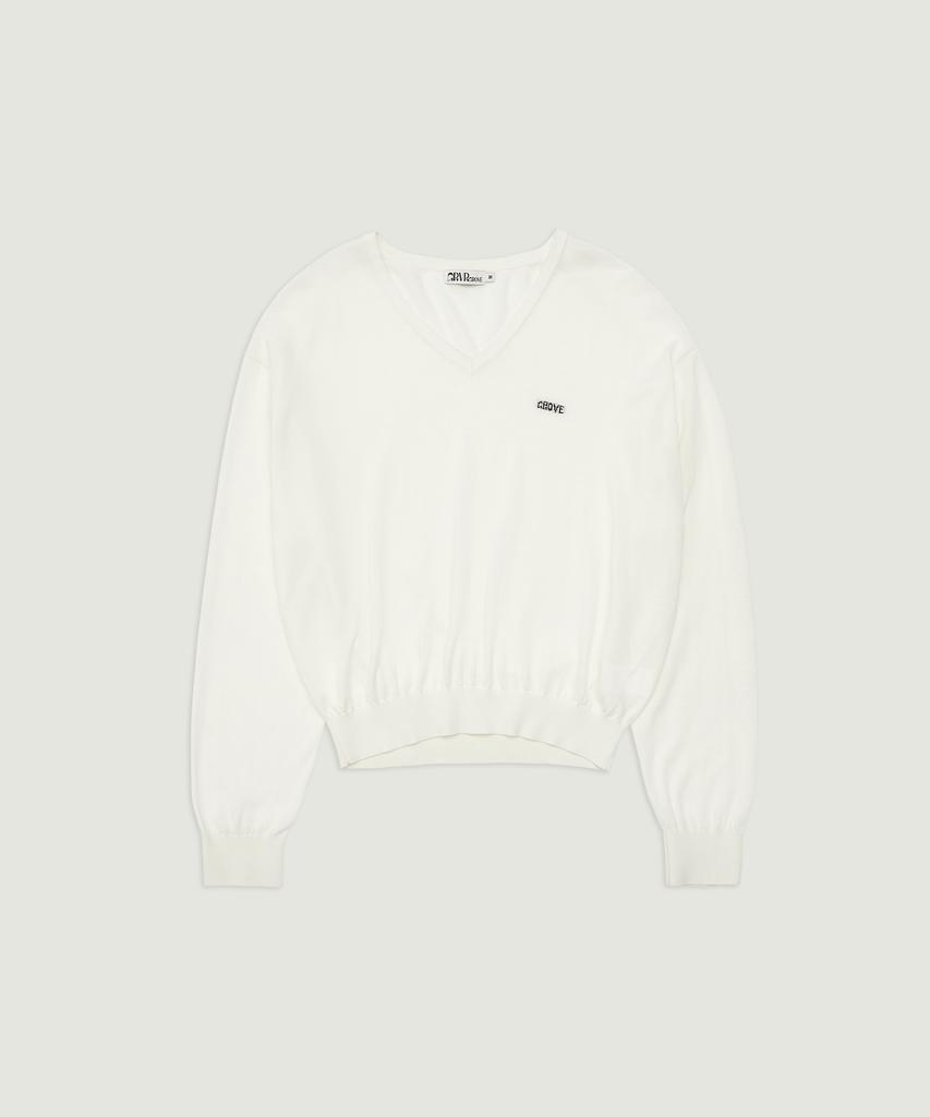 GROVE Canopy V-Neck Knit (Ivory)