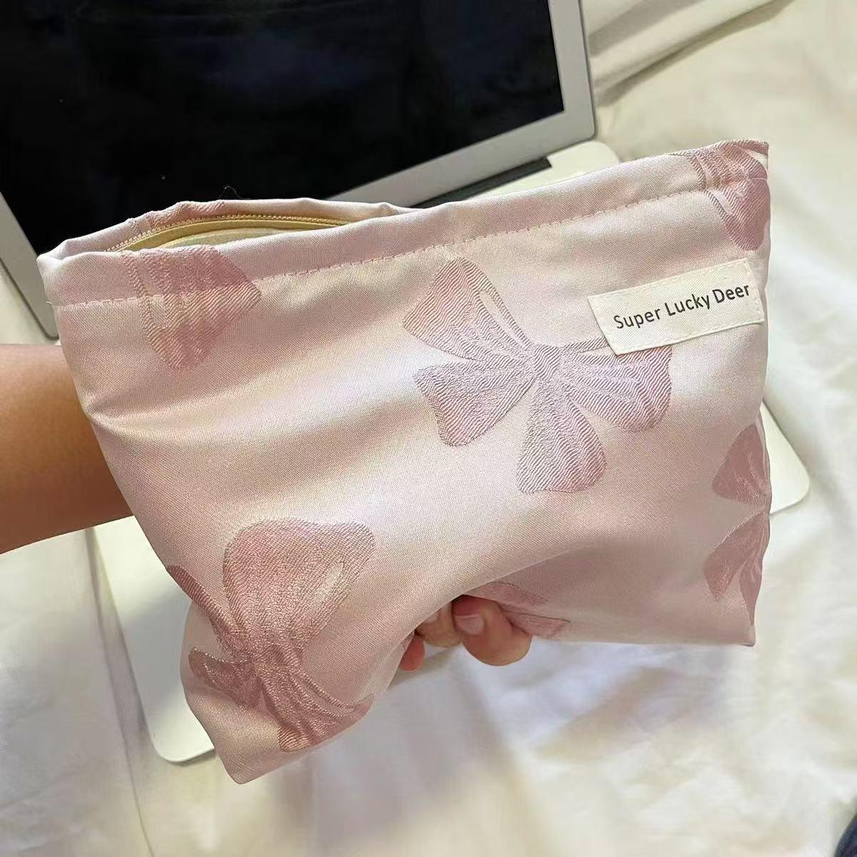 High-End Portable Canvas Makeup Bag - Large Capacity Travel Toiletries Storage