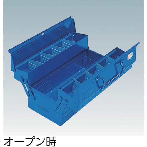 TRUSCO ST-350-B 2-Tier Tool Box, Blue, 350 X 160 X 215 Mm