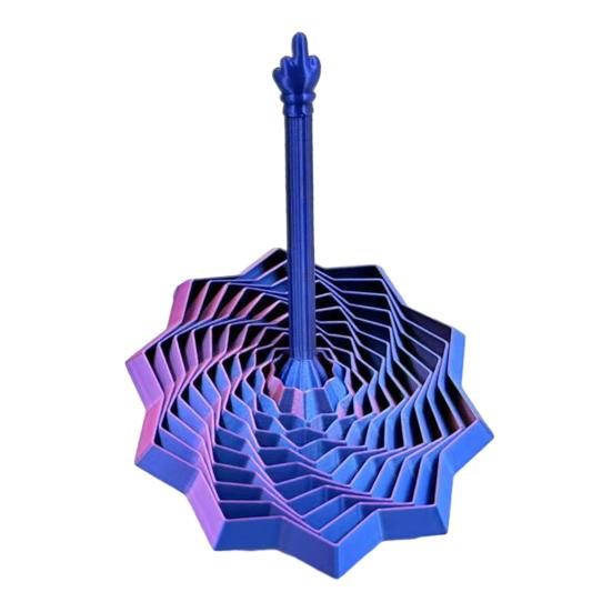 3D-gedruckter Fidget-Stern Stress Angstabbau Fraktaler Expandierter Stern Sensorisches Spielzeug mit Griff Wirbelnde Spirale Expandierbarer Stern Dekompressionsspielzeug