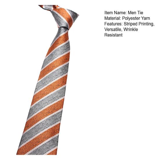 Men Tie Bright Color Formal Striped Print Groom Wedding Tie Clear Pattern Pointed Office Banquets Necktie Business Wear