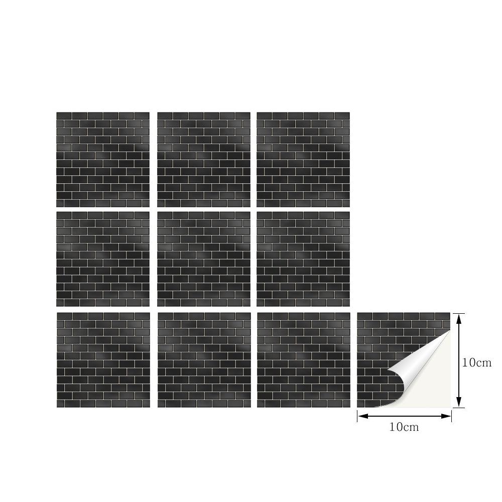 

10 шт. 10X10 см 3D наклейки на плитку самоклеящиеся водонепроницаемые настенные наклейки для кухни ванной комнаты домашний декор своими руками