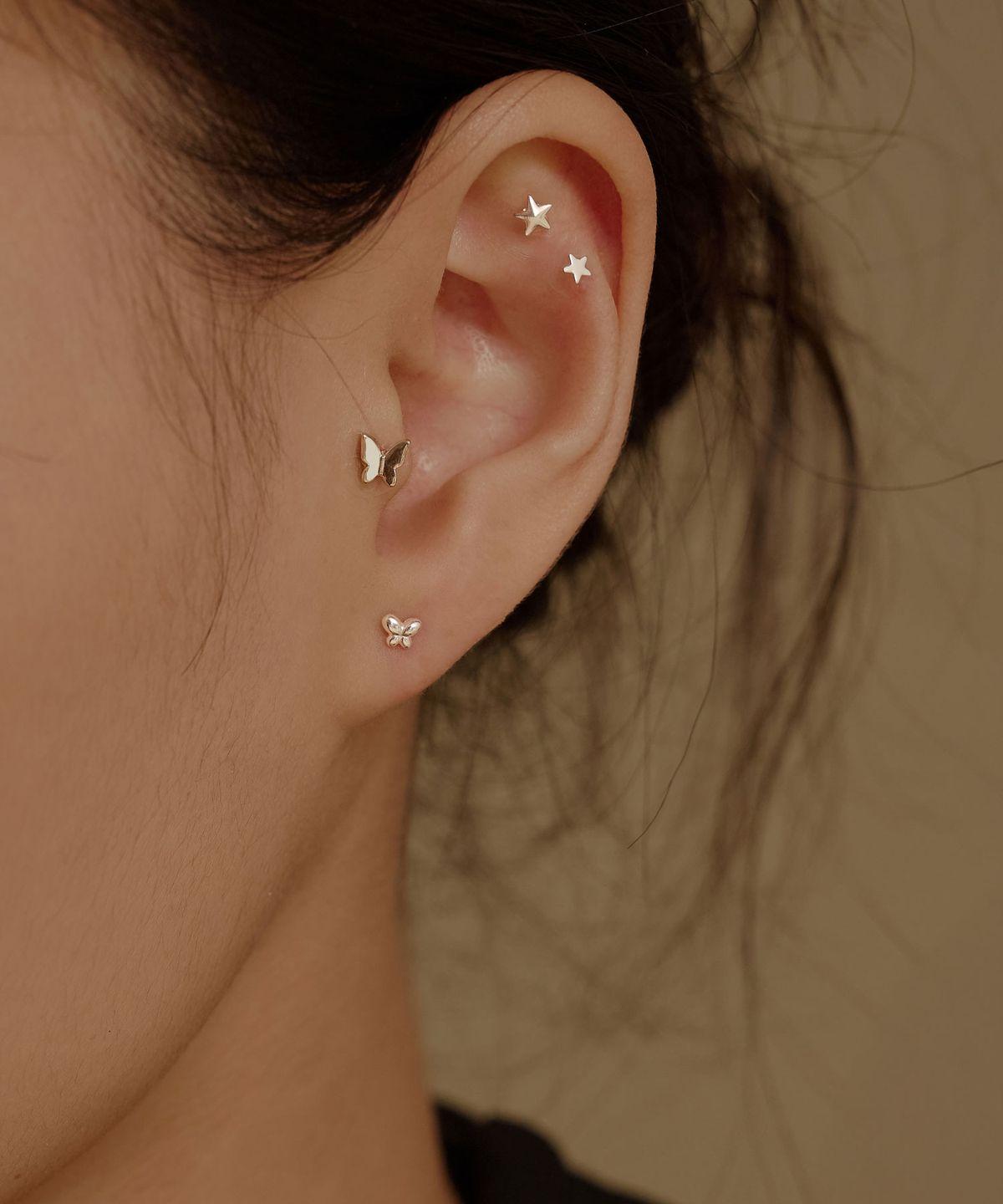 Star Flat Auricular Therapy Ear Acupuncture Jewel Patch (2 colors) Silver