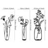 Flower Vase Wall Decorations Metal Flower Vase Sculpture HollowOut Wall Sign Sculpture Hangings Decorations for Bedroom