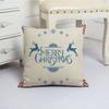 Creative Christmas Elements Linen Pillow Case European and American Fashion Home