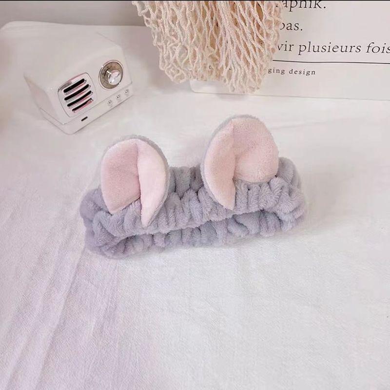 Honeyfluff - Chenille Animal Ear Face Wash Headband