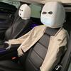 Halloween Funny Face Car Headrest Covers Three Hole Elastic Seat Protector Decoration Anti-Theft Warning for Car Interior Seats