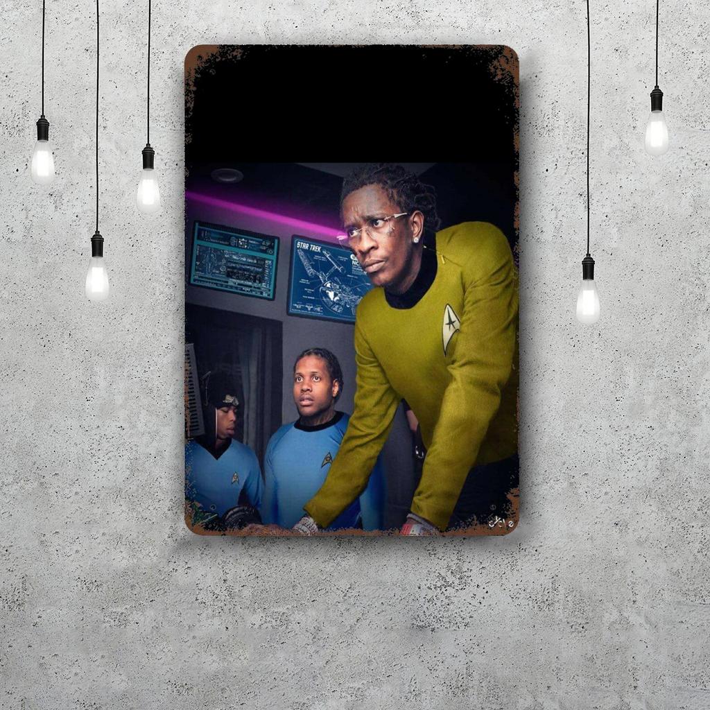 lil durk Decor Vintage Metal Signs Tin Signs Captain Poster Decor for Bar Pub Club Man Cave Wall Decoration