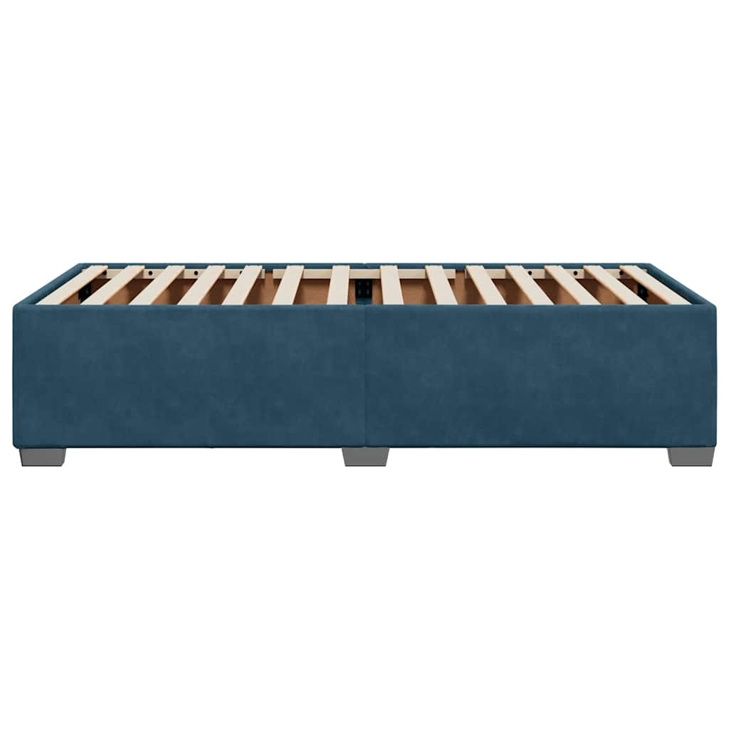 Bed Frame Blue 100x200 Cm Velvet