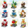 City Mini Shop Supermarket Street View Model Building Blocks Hamburger Restaurant Retail Store Bricks Architecture Friend Girl