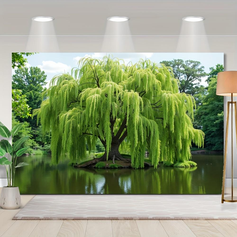 Natural scenery mountains rocks waterfall green plants banner background suitable forgarden decorationactivitiesor taking photos