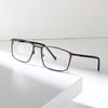 Men'S Business Glasses Frame Plain Face Metal Box Advanced Myopia Flat Light Glasses Frame