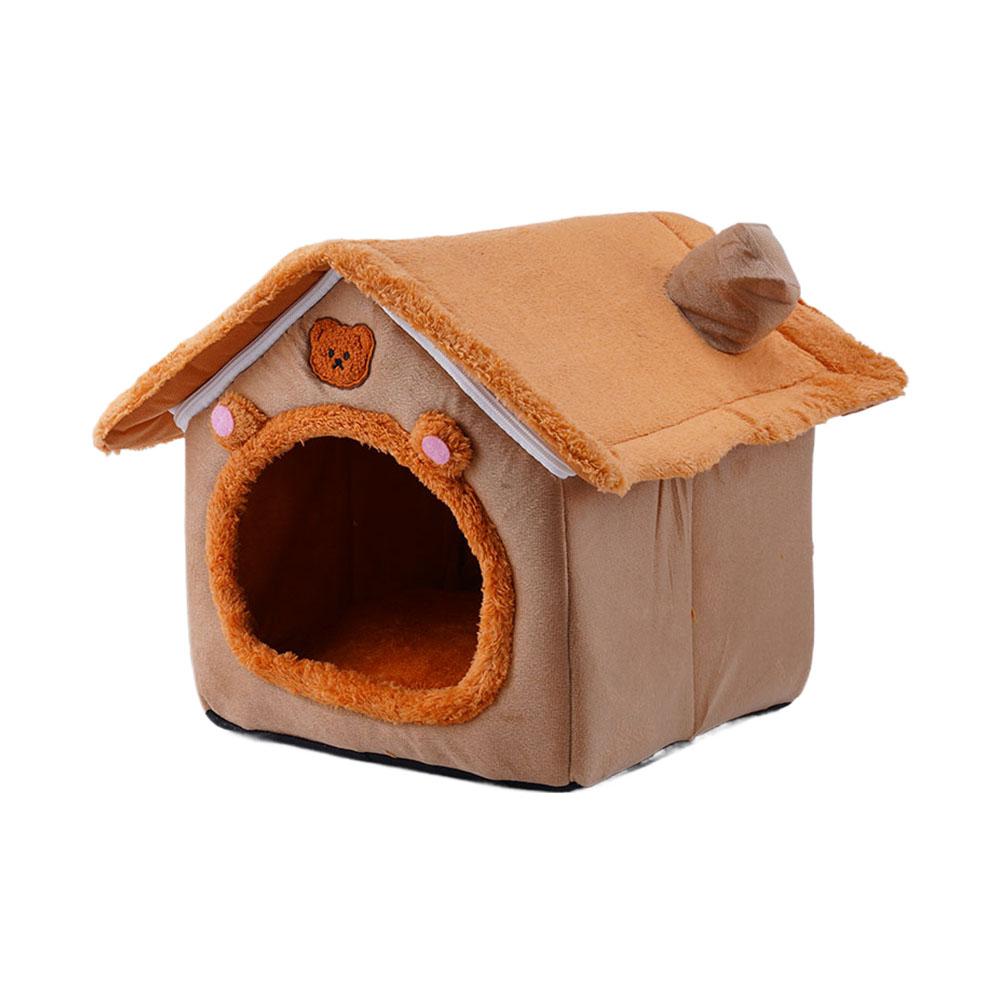 Detachable and Washable Pet House Cat House Puppy Cave Sofa Pet Bed House for  Small Dogs and Small and Medium Cat Skeeping Warm