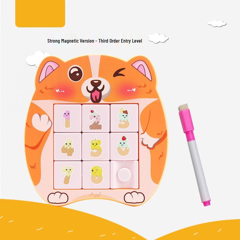 Magnetic Huarong Dao Puzzle: Children s Logic & Math Training Toy