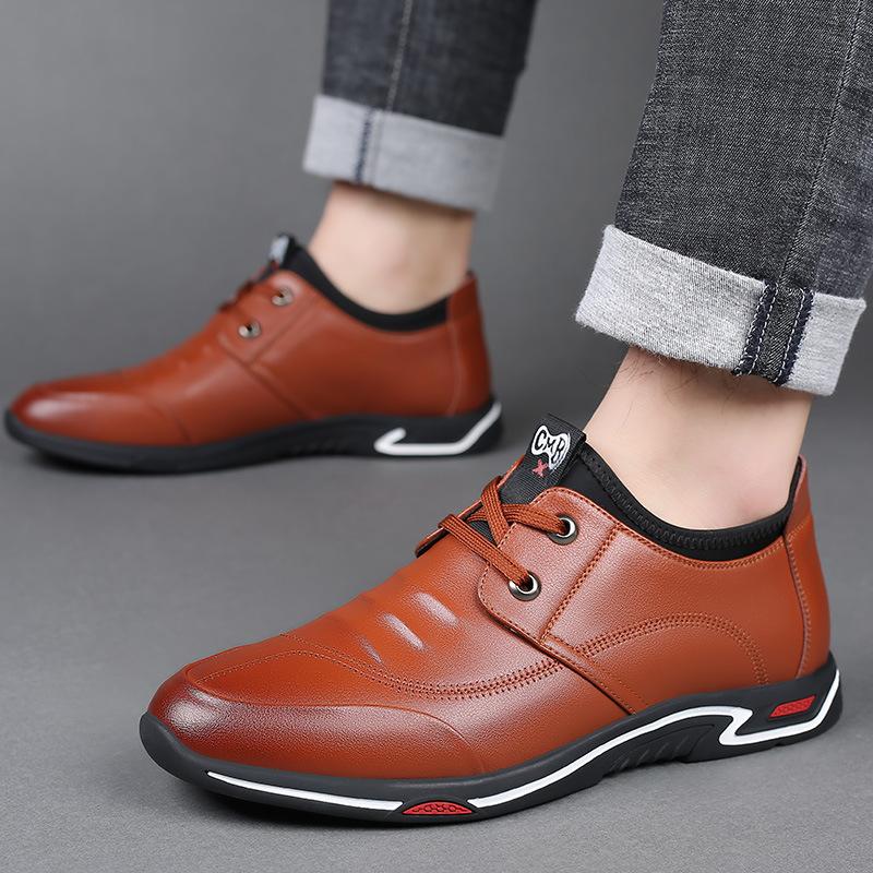 Men's shoes new men's business casual leather shoes men's trend versatile casual shoes genuine leather shoes