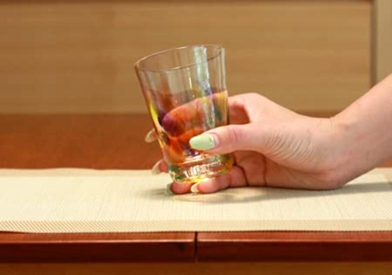 Hizen Bidoro Sake Rainbow Tumbler Made in Japan Gift Glass, [Traditional Craft/Blown Glass/Gift/300ml] (Celebration Present)