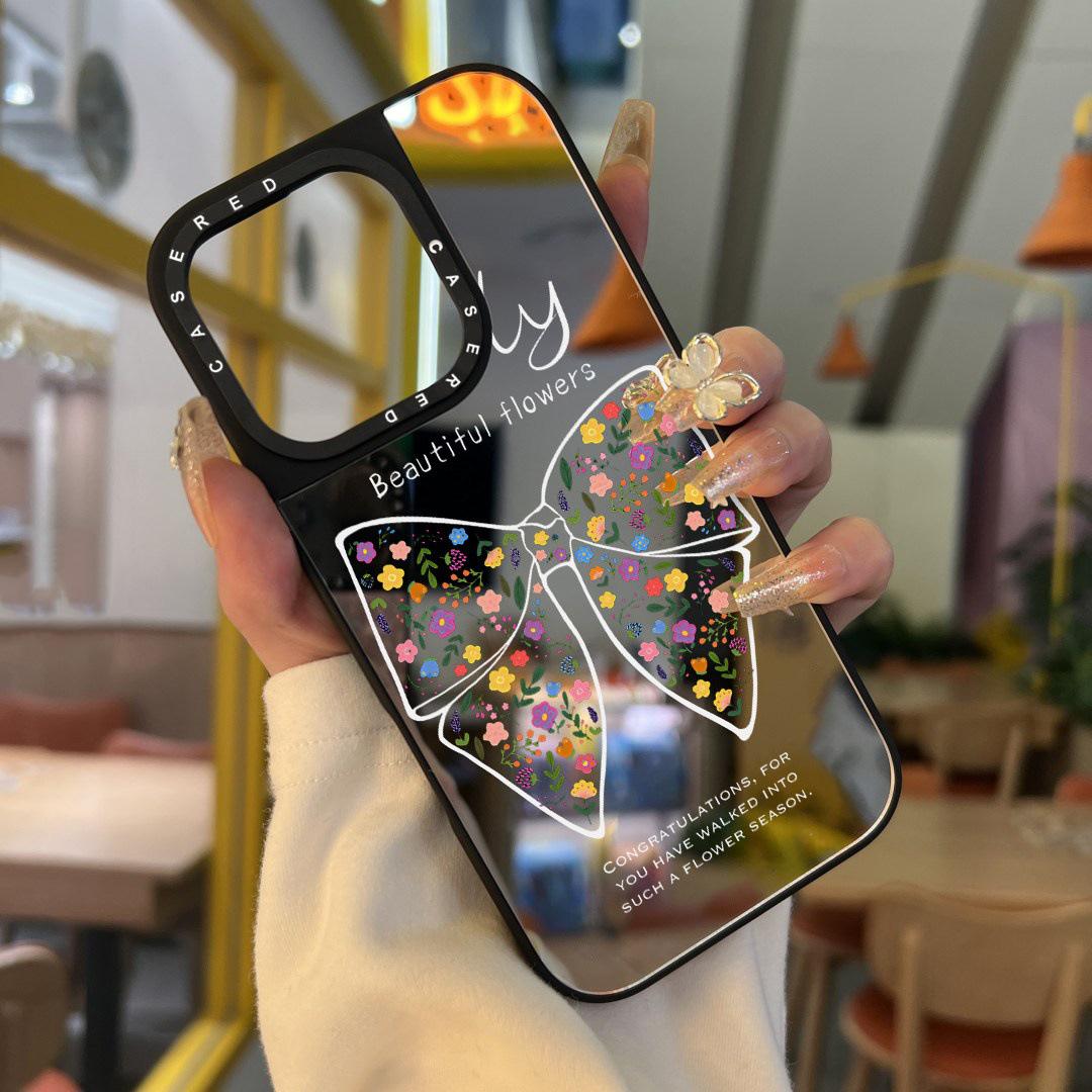 

Bow Flower Phone Case for iPhone 14 Pro Max/14 Pro/12 Series with Card Holder Apple 13 Pro Max