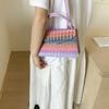 Woven Straw Rainbow Women's Bag 2025 New Chain Banquet Handbag Foreign Style Fashion Shoulder Messenger Bag